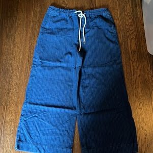 Loft wide leg striped pants